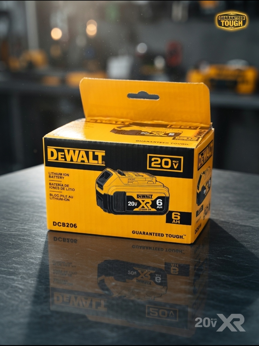 DEWALT 20V MAX XR Battery 6 Ah Lithium Ion, Premium High Capacity